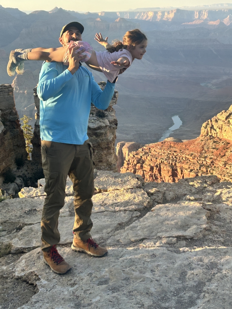 Sophia flying at Moran Point