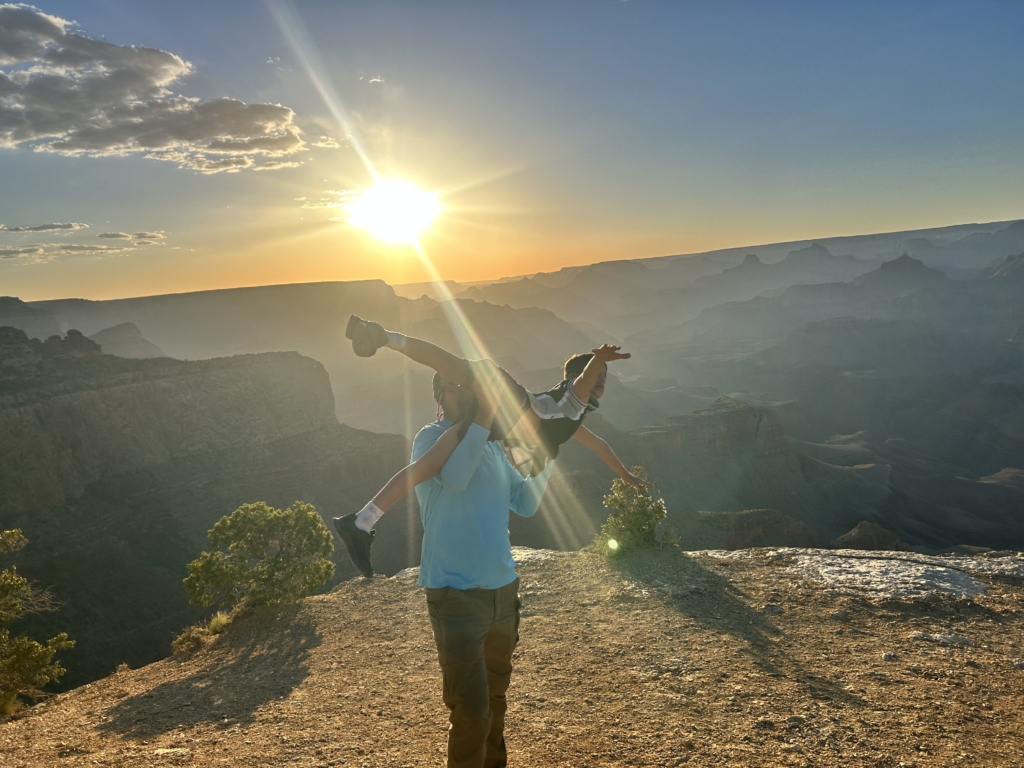 Lando flying at Moran Point